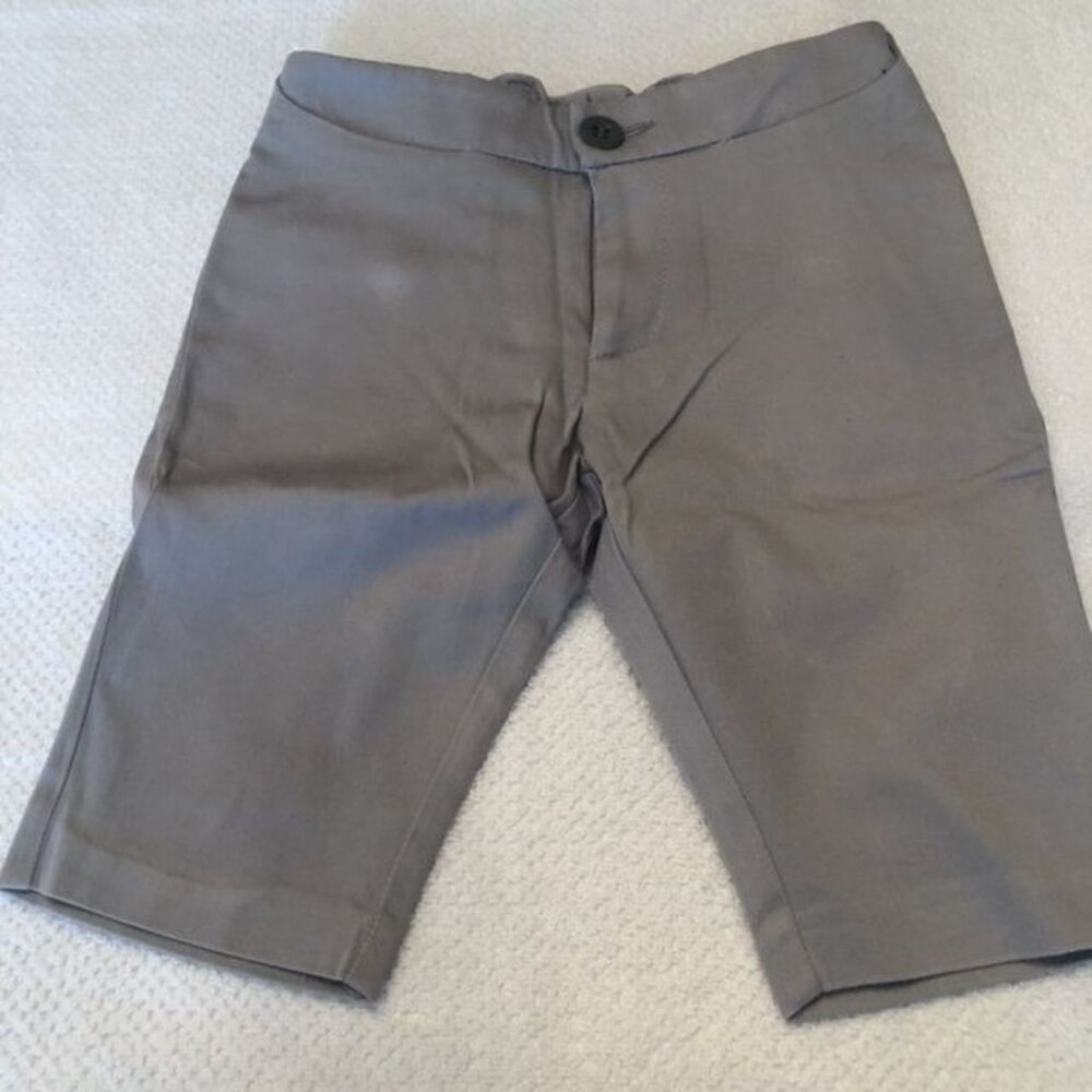 Nove Gray Cotton Sateen Bermudas